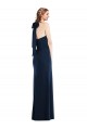 Long Sleeveless Stretch Crepe Dark Navy High Neck Trumpet Semi Formal Evening Dress / Prom Dress / Bridesmaid Dress Colchester