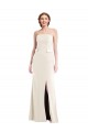 Long Sleeveless Stretch Crepe Ivory Strapless Trumpet Semi Formal Evening Dress / Prom Dress / Bridesmaid Dress Colchester