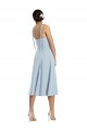 Midi Length Sleeveless Stretch Crepe Light Sky Blue A-Line Evening Gown / Prom Dress / Bridesmaid Dress Colchester