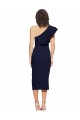 Midi Length Sleeveless Stretch Crepe Dark Navy Sheath Formal Evening Gown / Prom Dress / Bridesmaid Dress Colchester