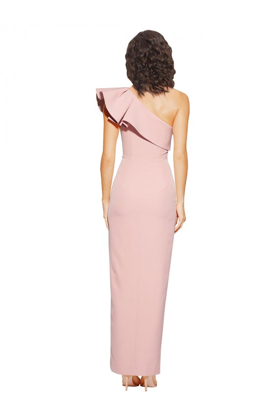 Long Sleeveless Stretch Crepe Mauve Sheath Formal Evening Gown / Prom Dress / Bridesmaid Dress Colchester