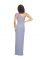 Long Sleeveless Stretch Crepe Smoke Blue One Shoulder Sheath Formal Evening Gown / Prom Dress / Bridesmaid Dress Colchester