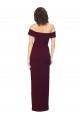 Long Sleeveless Stretch Crepe Burgundy Gold Sheath Formal Evening Gown / Prom Dress / Bridesmaid Dress Colchester