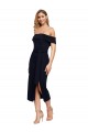 Midi Length Sleeveless Stretch Crepe Black Sheath Formal Evening Gown / Prom Dress / Bridesmaid Dress Colchester