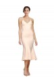 Midi Length Sleeveless Stretch Crepe Nude Sheath Evening Gown / Prom Dress / Bridesmaid Dress Colchester