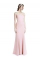 Long Sleeveless Stretch Crepe Pink Mermaid, Sheath Prom Dress / Bridesmaid Dress Colchester