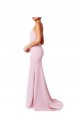 Long Sleeveless Stretch Crepe Pink Mermaid, Sheath Prom Dress / Bridesmaid Dress Colchester