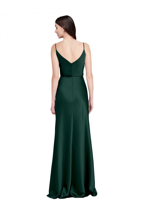 Long Sleeveless Stretch Satin Hunter Sheath Black Tie Evening Gown / Prom Dress / Bridesmaid Dress Colchester