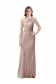 Long Sleeveless Stretch Satin Dusty Pink Sheath Formal Evening Gown / Prom Dress / Bridesmaid Dress Colchester