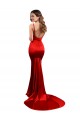 Long Sleeveless Stretch Satin Red Mermaid Evening Dress / Bridesmaid Dress Colchester