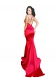 Long Sleeveless Stretch Satin Red Mermaid Formal Evening Gown / Prom Dress / Bridesmaid Dress Colchester