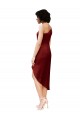 Midi Length Sleeveless Stretch Satin Burgundy Sheath Black Tie Evening Gown / Prom Dress / Bridesmaid Dress Colchester