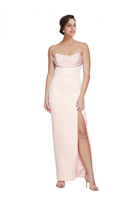 Long Sleeveless Stretch Satin Mermaid Formal Evening Gown / Prom Dress / Bridesmaid Dress Colchester