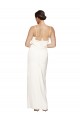 Long Sleeveless Stretch Satin Ivory Sheath Formal Evening Gown / Prom Dress / Bridesmaid Dress Colchester