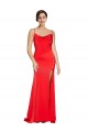 Long Sleeveless Stretch Satin Red Sheath Formal Evening Gown / Prom Dress / Bridesmaid Dress Colchester