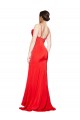 Long Sleeveless Stretch Satin Red Sheath Formal Evening Gown / Prom Dress / Bridesmaid Dress Colchester