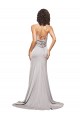 Sweep Train Sleeveless Stretch Satin A-Line Formal Evening Gown / Prom Dress / Bridesmaid Dress Colchester