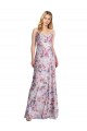 Long Sleeveless Stretch Satin & Floral A-Line Formal Evening Gown / Bridesmaid Dress Colchester