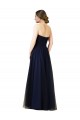 Long Sleeveless Tulle Dark Navy A-Line Bridesmaid Dress / Evening Dress Colchester