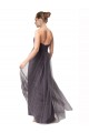 Long Cap Sleeves Tulle Vintage Rose A-Line Bridesmaid Dress Colchester