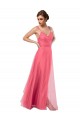 Long Sleeveless Tulle Watermelon Spaghetti Straps A-Line Bridesmaid Dress Colchester