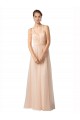 Long Sleeveless Tulle Nude A-Line Bridesmaid Dress / Evening Dress Colchester
