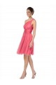 Long Sleeveless Tulle Watermelon A-Line Bridesmaid Dress Colchester