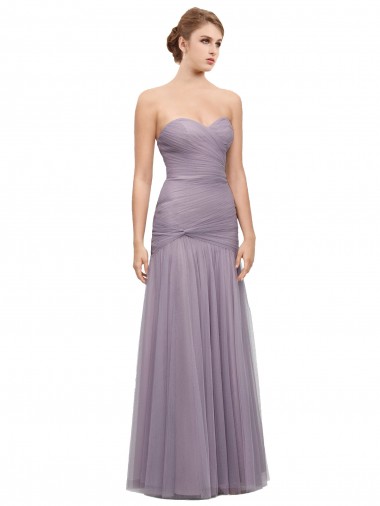 Long Sleeveless Tulle Heather Mermaid Bridesmaid Dress Colchester
