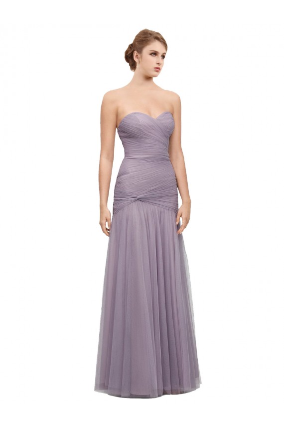 Long Sleeveless Tulle Heather Mermaid Bridesmaid Dress Colchester