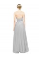 Long Sleeveless Tulle Silver A-Line Bridesmaid Dress Colchester