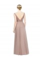 Long Sleeveless Tulle Blush A-Line Bridesmaid Dress Colchester
