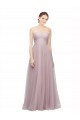 Long Sleeveless Tulle & Lace Light Lilac A-Line Bridesmaid Dress / Evening Dress Colchester