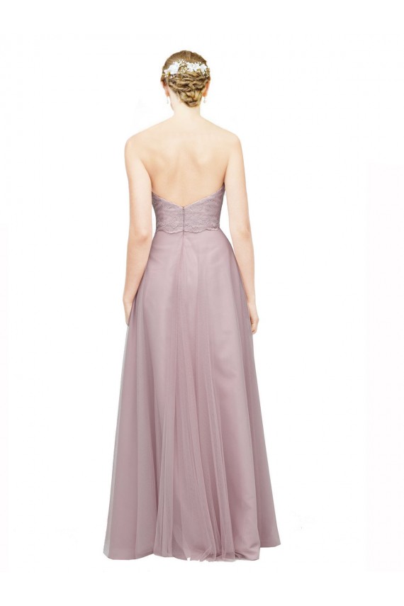 Long Sleeveless Tulle & Lace Light Lilac A-Line Bridesmaid Dress / Evening Dress Colchester