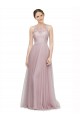 Long Sleeveless Tulle & Lace Light Lilac A-Line Bridesmaid Dress Colchester