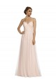 Long Sleeveless Tulle Pink A-Line Bridesmaid Dress Colchester