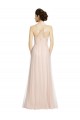 Long Sleeveless Tulle Pink A-Line Bridesmaid Dress Colchester