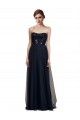 Long Sleeveless Tulle Black Sweetheart A-Line Bridesmaid Gown Colchester