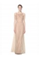 Long Sleeveless Tulle Blush Sheath Bridesmaid Dress Colchester