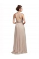Long Sleeveless Tulle Nude A-Line Bridesmaid Dress Colchester