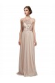 Long Sleeveless Tulle Nude A-Line Bridesmaid Dress Colchester
