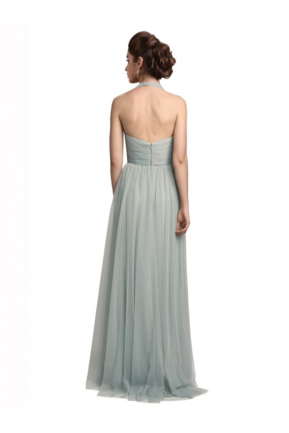 Long Sleeveless Tulle A-Line Bridal Party Dress / Evening Dress Colchester