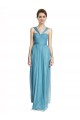 Long Sleeveless Tulle Sky Blue A-Line Bridesmaid Dress Colchester