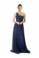 Sweep Train Sleeveless Tulle Dark Navy A-Line Bridesmaid Dress Colchester
