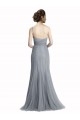 Long Sleeveless Tulle Slate Grey Mermaid Bridesmaid Dress Colchester