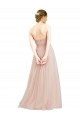 Long Sleeveless Tulle Pink A-Line Semi Formal Dress / Bridesmaid Dress Colchester