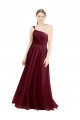 Long Sleeveless Tulle Burgundy A-Line Semi Formal Evening Dress / Bridesmaid Dress Colchester