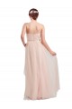 Long Sleeveless Tulle Pink A-Line Bridesmaid Dress / Evening Dress Colchester