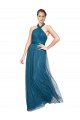 Long Sleeveless Tulle Teal Green A-Line Bridesmaid Dress Colchester