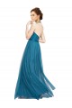Long Sleeveless Tulle Teal Green A-Line Bridesmaid Dress Colchester