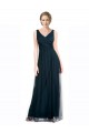 Long Sleeveless Tulle Blue A-Line Bridesmaid Dress Colchester